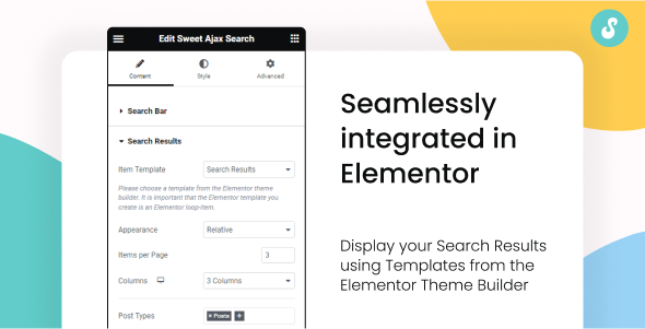 Ajax Search Integration in Elementor