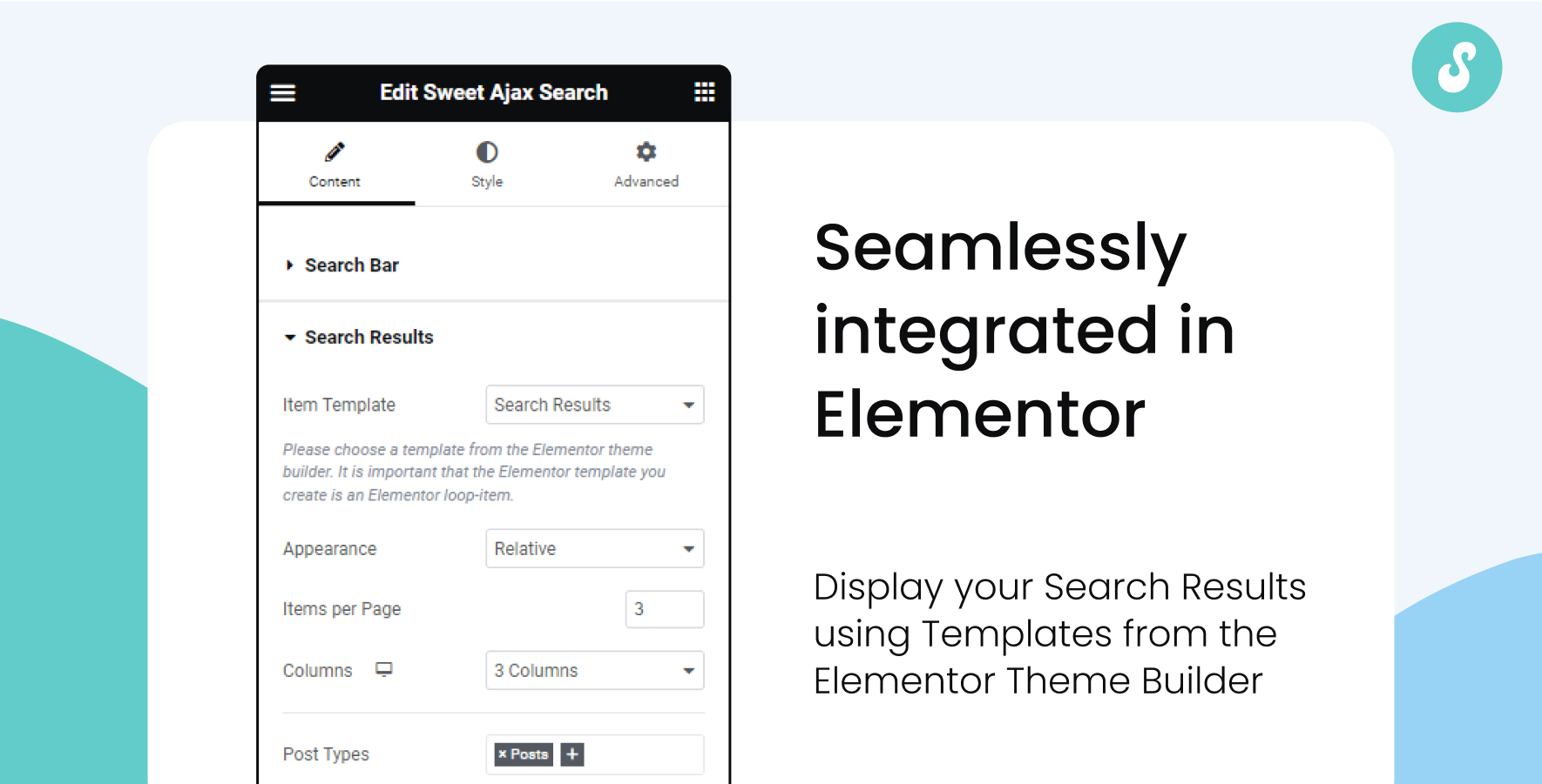 Ajax Search Integration in Elementor